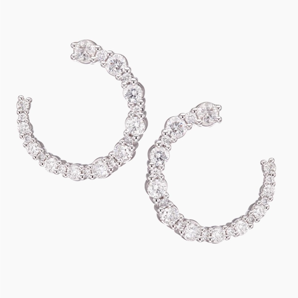 Saks Fifth Ave Diamond Hoop Earrings
